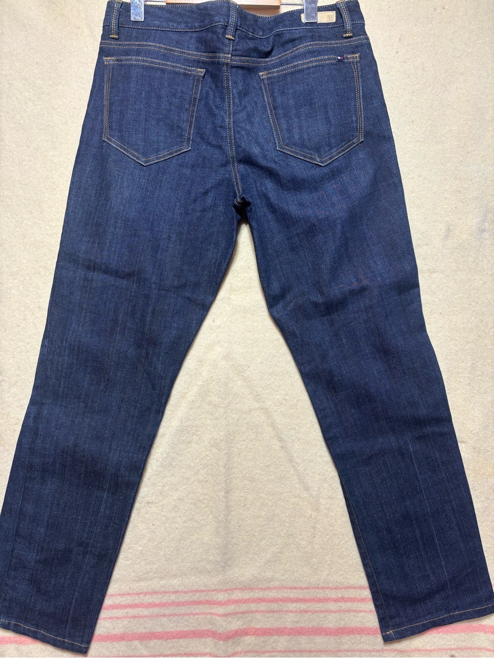 Tommy Hilfiger Premium Women’s Dark Wash Straight Leg Jeans Size 12 Stretch Deni - Picture 3 of 7